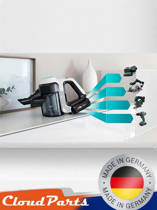 Power for ALL sistemli Bosch Unlimited dikey şarjlı süpürge 18V lityum batarya