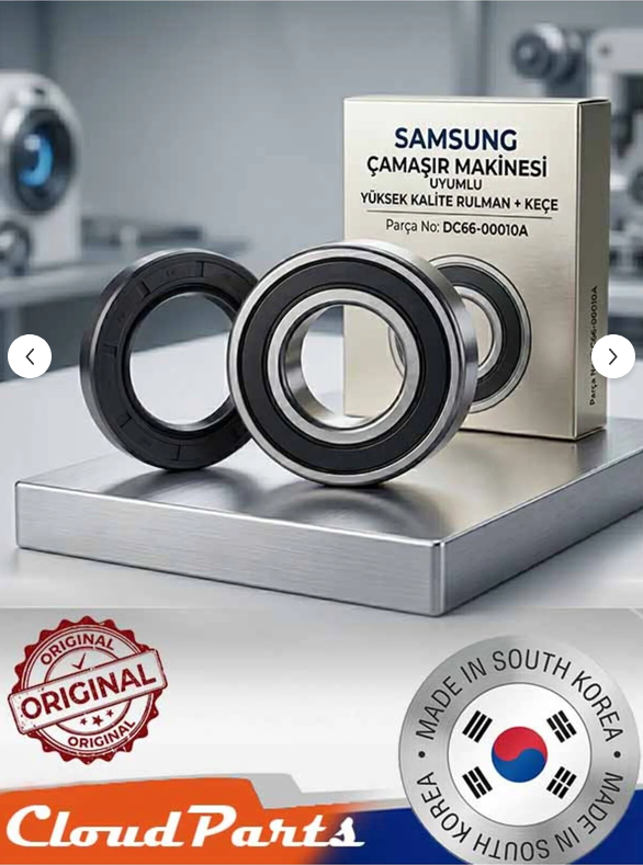 CloudParts Samsung Çamaşır Makinesi Uyumlu Orijinal Kazan Rulman ve Keçe Seti