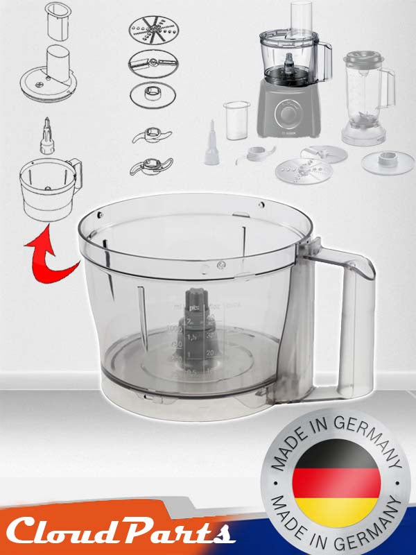 Bosch blenderlar ile uyumlu doğrayıcı hazne
