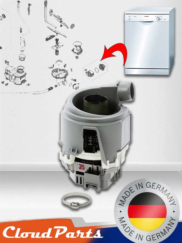 Bosch bulaşık makineleri ile tam uyumlu yedek pompa ısıtma yıkama motoru