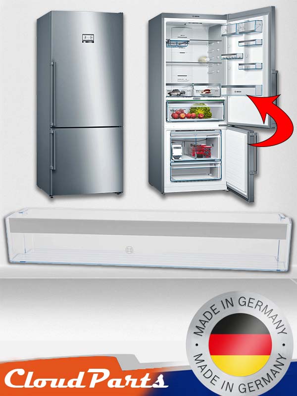 Bosch buzdolapları ile birebir ölçülü ve tam uyumlu kapak içi yedek şişelik rafı
