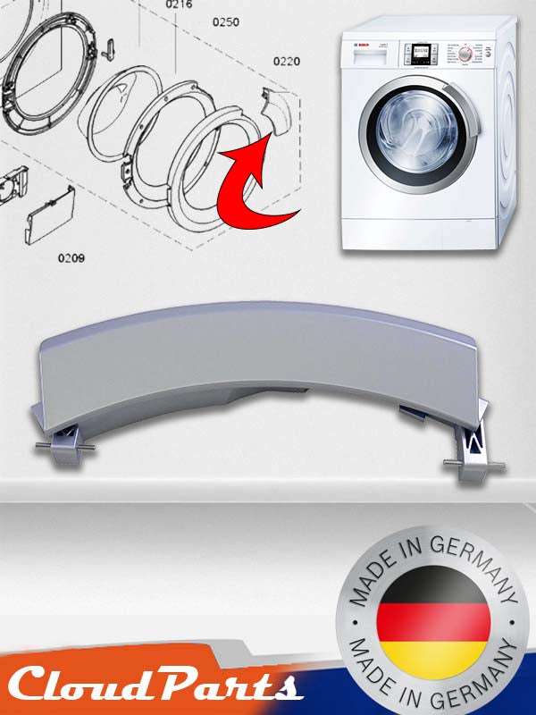 Bosch çamaşır makineleri ile uyumlu gri kapak mandalı