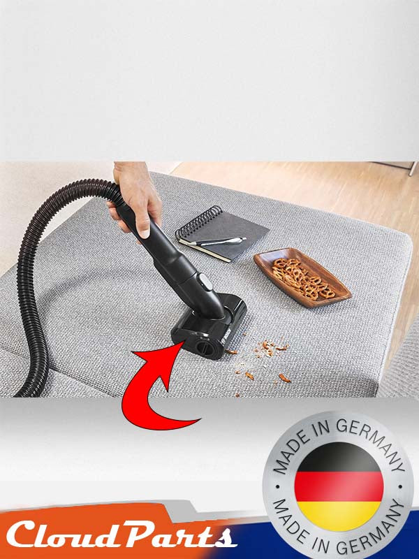 Koltuk ve döşemelerdeki kedi köpek tüylerini temizleyen Bosch dikey süpürge turbo mini başlığı