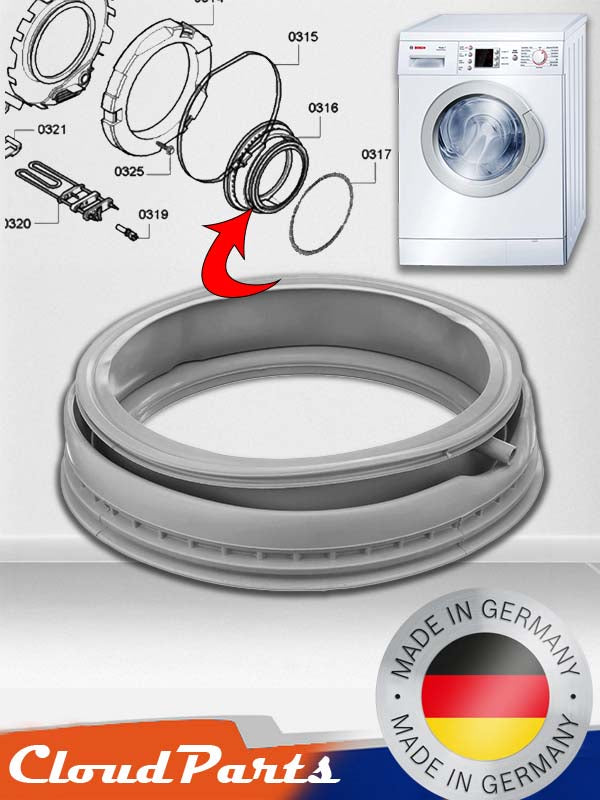 Bosch ve Profilo çamaşır makineleri ile tam uyumlu kapak körük lastiği