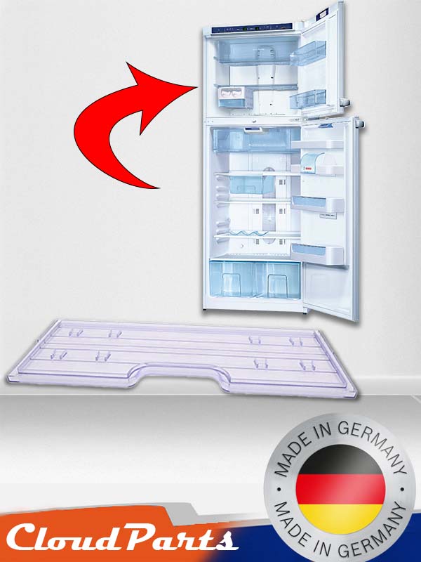 Çizilmelere ve lekelere karşı dayanıklı yüzeye sahip Bosch, Profilo ve Siemens buzdolabı rafı