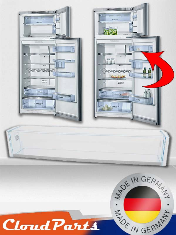 Bosch, Profilo ve Siemens buzdolapları ile uyumlu en üst kapaklı kapı rafı