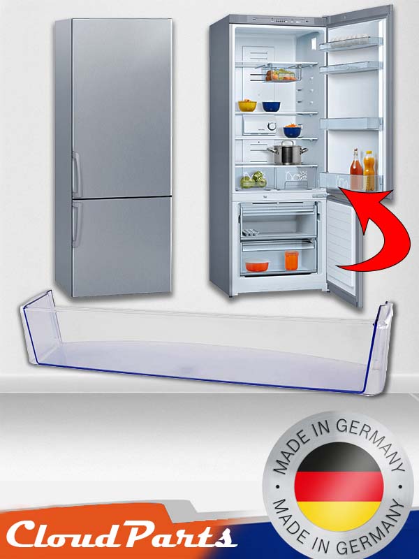 Bosch, Profilo ve Siemens buzdolapları için birebir muadil yedek kapak şişelik rafı