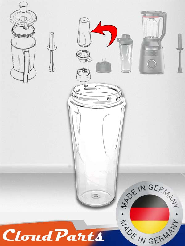 Bosch Seri 2 Seri 4 ve Seri 6 blenderlar ile uyumlu smoothie hazırlama şişesi