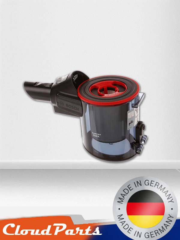 Kolay boşaltılabilir ve yıkanabilir filtreli Bosch Unlimited Serie 7 BCS7 dikey süpürge haznesi