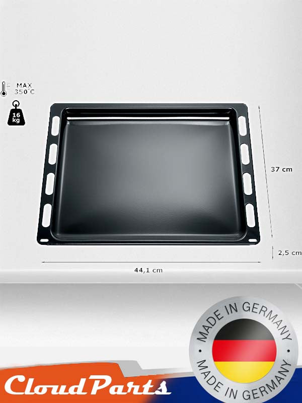 Bosch Siemens Profilo ankastre fırınlar ile uyumlu siyah emaye fırın tepsisi