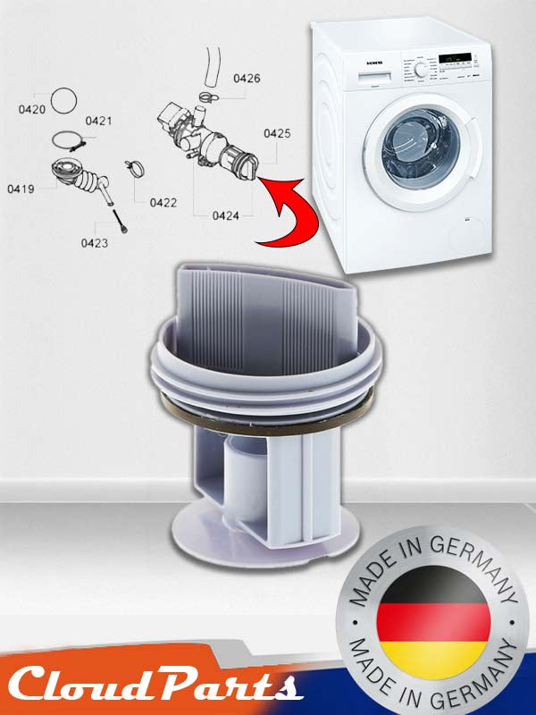 Bosch Siemens Profilo çamaşır makineleri uyumlu boşaltma pompası filtresi