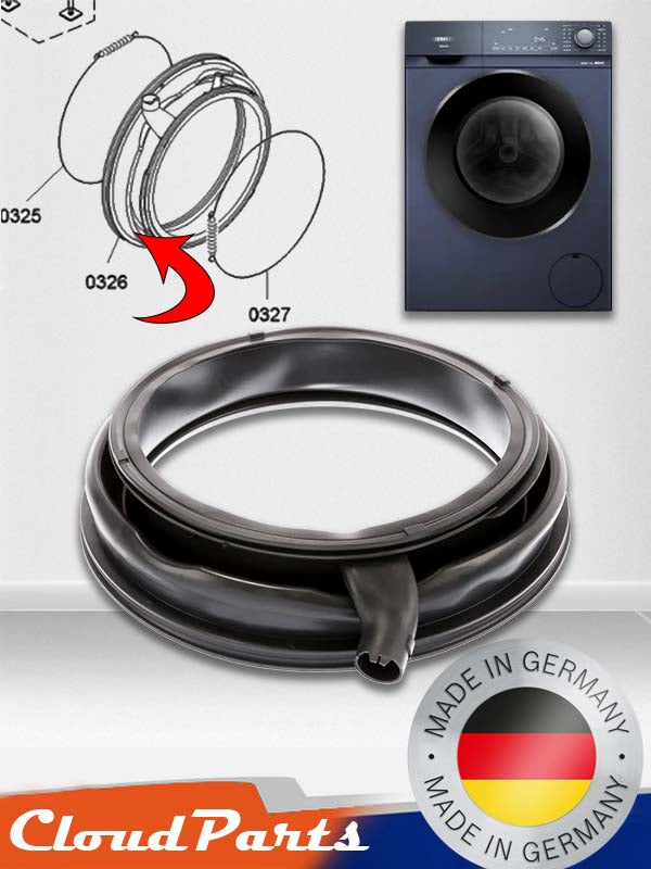 Çamaşır makinesi lastik küflenmesi ve koku sorunu için Bosch, Siemens ve Profilo kapak körüğü