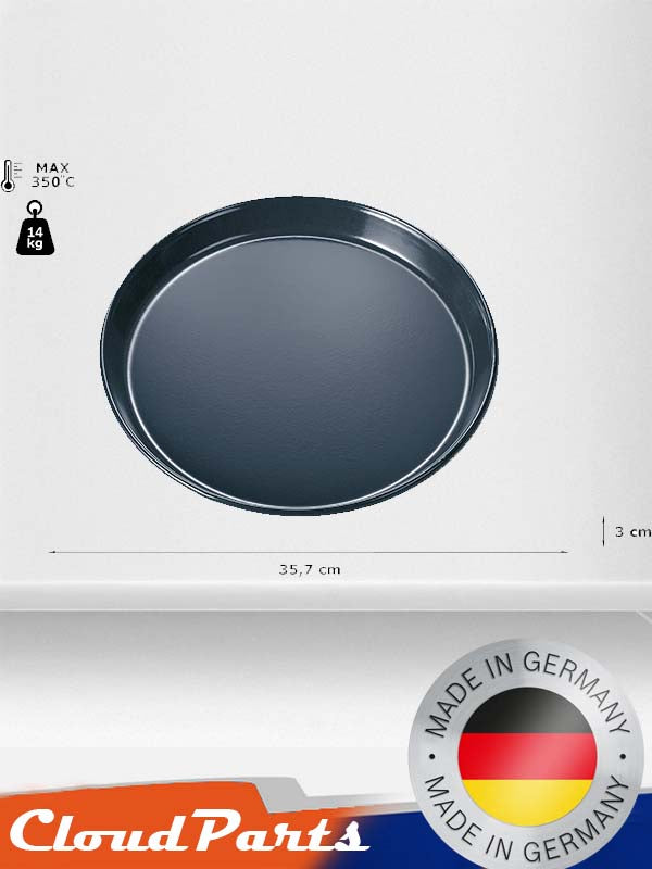 Bosch Siemens Profilo fırınlar ile uyumlu yuvarlak pizza tepsisi