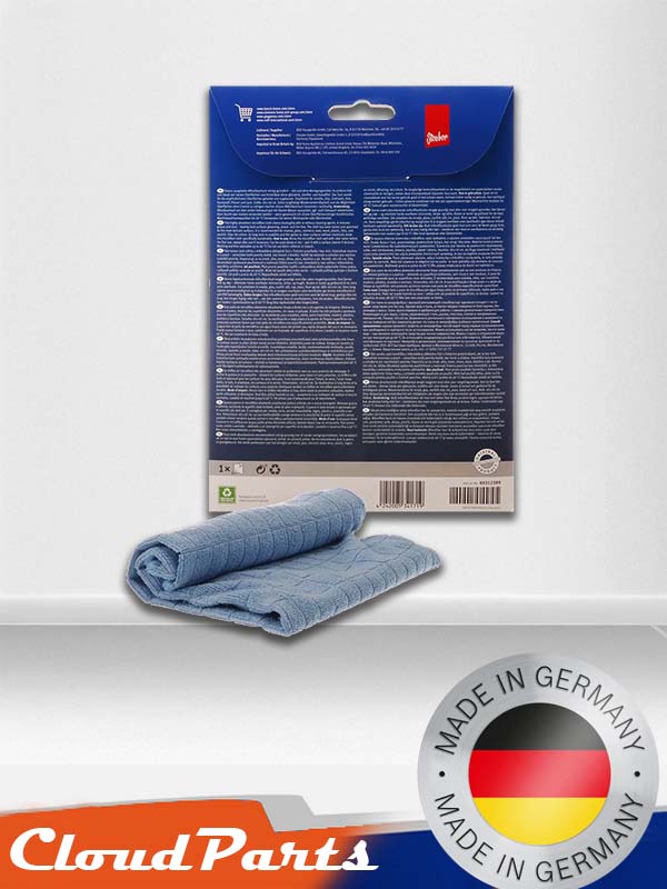 Ankastre ve hassas yüzeyler için iz bırakmayan mikrofiber temizlik bezi