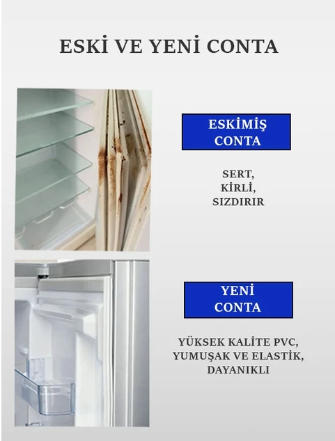 Samsung no frost buzdolabı üst dondurucu bölme kapak contası beyaz renk yedek parça
