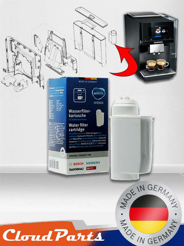 Siemens ve Bosch espresso makineleri ile uyumlu Brita su filtresi