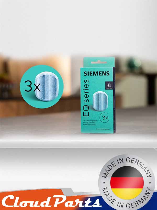 Siemens EQ tam otomatik espresso ve kahve makineleri için özel üretilmiş yedek kireç çözücü tablet