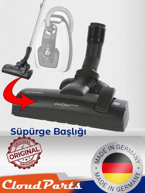 Siemens uyumlu silentClean premium elektrikli süpürge başlığı emici yer aparatı